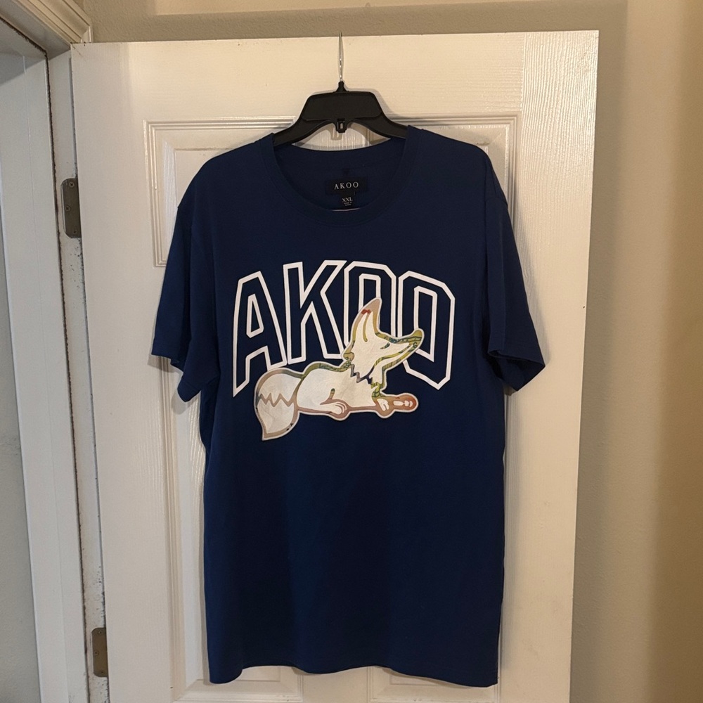 Akoo Navy Tee with Fox Graphic